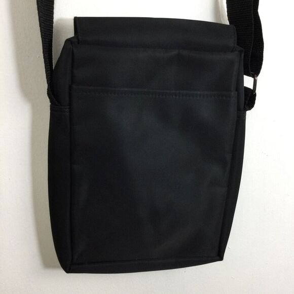 Samsonite Nylon Canvas Crossbody Sling Bag Black Pockets Zippers Travel - Picture 10 of 11